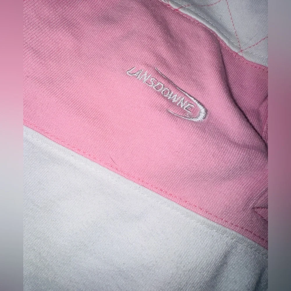 Lansdowne Heritage Collection‎ Kids Rugby Jersey Pink White Stripe SZ 3/4 Cotton